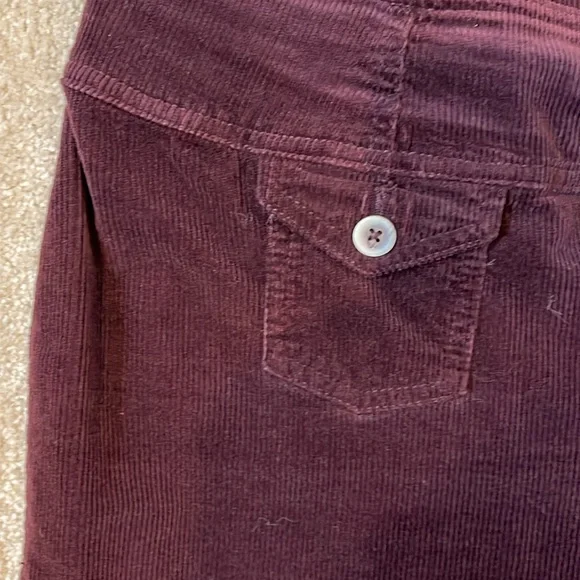Anthropology, Pilcrow, eggplant, corduroy, flared pants, size 16 wide - Picture 4 of 10